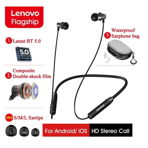 lenovo he05 bluetooth 5.0 neckband earphone wireless stereo magnetic headphones sports running ipx5 waterproof headset
lenovo he05 bluetooth 5.0 neckband earphone wireless stereo magnetic headphones sports running ipx5 waterproof headset
