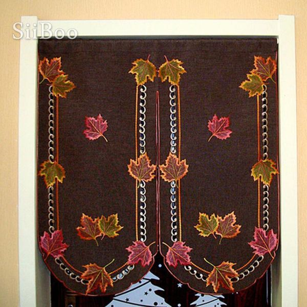 pastoral style brown leaves embroidery finished door curtain half-curtain coffee house decoration partition curtain sp41531
pastoral style brown leaves embroidery finished door curtain half-curtain coffee house decoration partition curtain sp41531