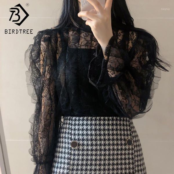 women elegant qualities black lace ruffle long sleeve shirt solid blouse 2020 spring new t01414m1, White
women elegant qualities black lace ruffle long sleeve shirt solid blouse 2020 spring new t01414m1, White