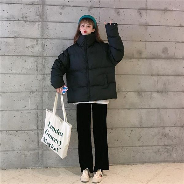 korean parkas women thicker winter coats stand collar zipper style leisure bright all-match oversize students trendy coat girls1, Black
korean parkas women thicker winter coats stand collar zipper style leisure bright all-match oversize students trendy coat girls1, Black