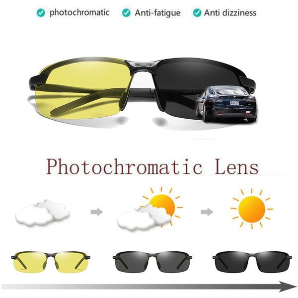 aluminum magnesium pchromic sunglasses polarized day night vision anti-glare glasses driving drivier change color eyewears, White;black
aluminum magnesium pchromic sunglasses polarized day night vision anti-glare glasses driving drivier change color eyewears, White;black