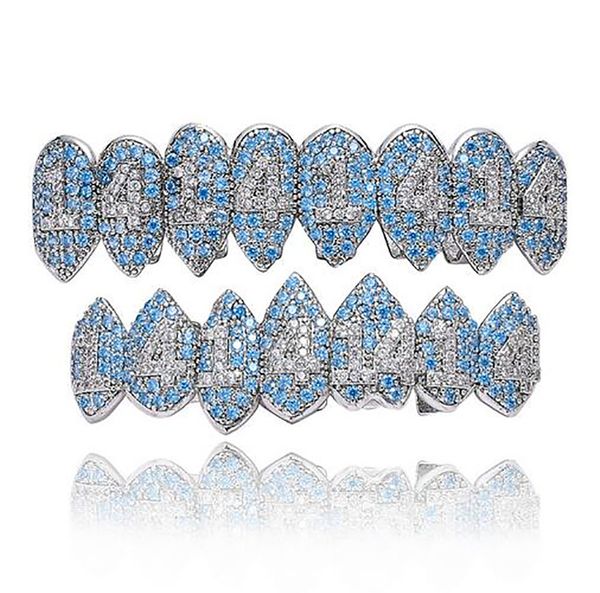 14k blue cz vampire teeth grillz iced out micro pave cubic zircon 8 tooth hip hop grill bottom grillz teeth set with silicon molding bar, Black
14k blue cz vampire teeth grillz iced out micro pave cubic zircon 8 tooth hip hop grill bottom grillz teeth set with silicon molding bar, Black