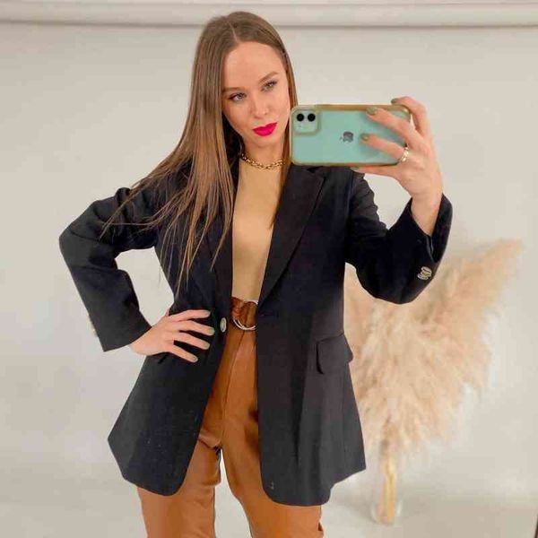 nxy women's suit lauri laki office ladies notched neck effects women blowing elegant brass jacket finger bags suits overwear 22 1222, White;black
nxy women's suit lauri laki office ladies notched neck effects women blowing elegant brass jacket finger bags suits overwear 22 1222, White;black