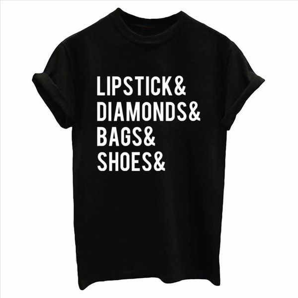 lipstick diamonds bags shoes print women tshirt cotton casual funny t shirts for lady tee hipster drop ship tumblr sb 28, White
lipstick diamonds bags shoes print women tshirt cotton casual funny t shirts for lady tee hipster drop ship tumblr sb 28, White