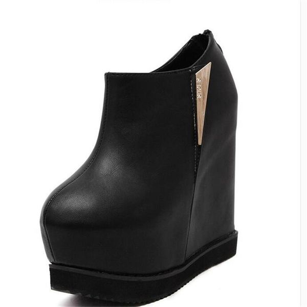 14cm high heels boots black platform ankle boots women casual round toe wedges shoes female height increasing pumps
14cm high heels boots black platform ankle boots women casual round toe wedges shoes female height increasing pumps