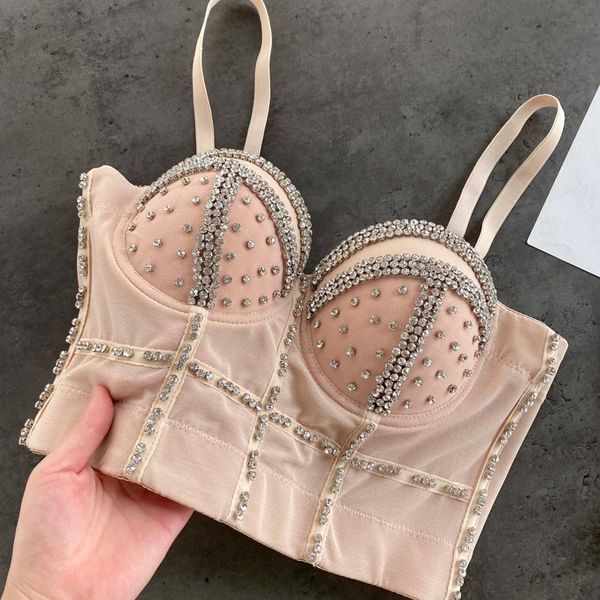 women's tanks & camis lady fashion high street chest wrapped padded vest beads sleeveless bustier crop women party clothings q201, White
women's tanks & camis lady fashion high street chest wrapped padded vest beads sleeveless bustier crop women party clothings q201, White