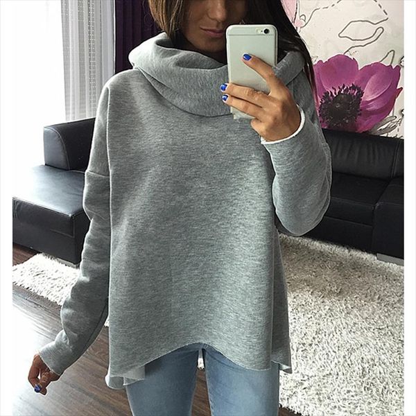fashion turtleneck casual loose solid color autumn sweatshirt christmas clothes women hoodies scarf collar long sleeve pullovers, Black
fashion turtleneck casual loose solid color autumn sweatshirt christmas clothes women hoodies scarf collar long sleeve pullovers, Black