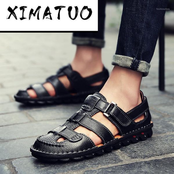 mens summer breathable sandals genuine leather beach shoes casual non-slip slippers loafers men sandals1, Black
mens summer breathable sandals genuine leather beach shoes casual non-slip slippers loafers men sandals1, Black