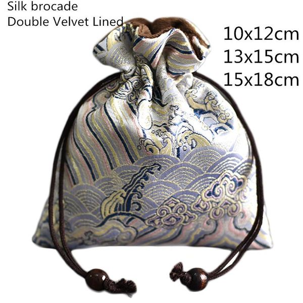 latest thicken double vintage silk brocade gift bag high end handmade cloth craft bag drawstring jewelry pouch storage 1pcs
latest thicken double vintage silk brocade gift bag high end handmade cloth craft bag drawstring jewelry pouch storage 1pcs