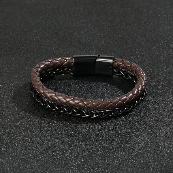 fashion multilayer genuine leather bracelet wristband stainless steel chain lover charm bracelets men women punk jewelry homme bbybyh
fashion multilayer genuine leather bracelet wristband stainless steel chain lover charm bracelets men women punk jewelry homme bbybyh