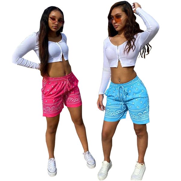 women summer floral shorts drawstring high waist straight beach shorts ladies loose clothes, White;black
women summer floral shorts drawstring high waist straight beach shorts ladies loose clothes, White;black