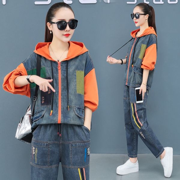 0thlk two-piece autumn new hoodie women denim 2020 hoodie jacket jacket personalized fashionable suit for casual bftcl, Gray
0thlk two-piece autumn new hoodie women denim 2020 hoodie jacket jacket personalized fashionable suit for casual bftcl, Gray