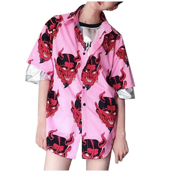 harajuku fashion womens short sleeve printed button shirt casual summer female punk gothic loose shirt blouse (s-2xl)#p3, White
harajuku fashion womens short sleeve printed button shirt casual summer female punk gothic loose shirt blouse (s-2xl)#p3, White