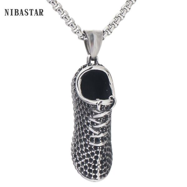 pendant necklaces stainless steel shoes necklace for hip hop rock man punk style jewelry decoration, Silver
pendant necklaces stainless steel shoes necklace for hip hop rock man punk style jewelry decoration, Silver