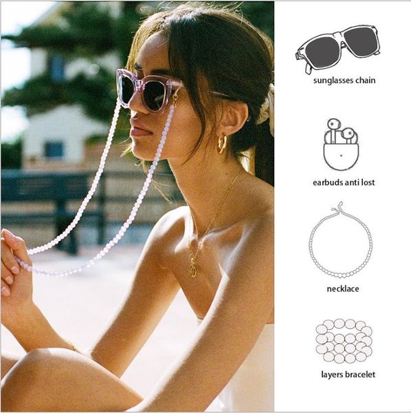 transparent beads glasses chain women sunglasses accessories multifunction anti-lost headset mask lanyard hold straps, Silver
transparent beads glasses chain women sunglasses accessories multifunction anti-lost headset mask lanyard hold straps, Silver