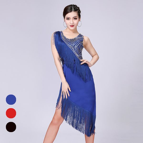 fringe latin dance dress for women classical dance costume shiny tango dance wear tap clothes cha cha outfits jl1518, Black;red
fringe latin dance dress for women classical dance costume shiny tango dance wear tap clothes cha cha outfits jl1518, Black;red