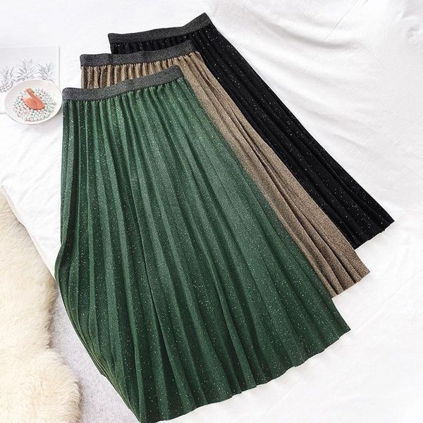 skirts women's glitter knitted draped long skirt high waist shiny pleated female 2021 autumn winter casual girl sweet bottoms1, Black
skirts women's glitter knitted draped long skirt high waist shiny pleated female 2021 autumn winter casual girl sweet bottoms1, Black