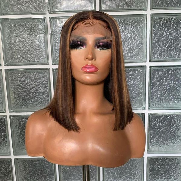 heighlight blonde short bob straight wigs 13x4/6 lace part wig natural hairline middle part wig for black women with baby hair, Black;brown
heighlight blonde short bob straight wigs 13x4/6 lace part wig natural hairline middle part wig for black women with baby hair, Black;brown