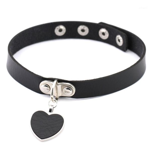 chokers trendy punk gothic leather heart studded choker necklace vintage charm round collar necklaces women jewelry gift1, Golden;silver
chokers trendy punk gothic leather heart studded choker necklace vintage charm round collar necklaces women jewelry gift1, Golden;silver