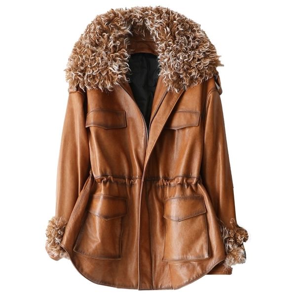 genuine sheepskin leather suede jacket duck down lingning lamb fur collar cuff winter women coat suit lf2085 201020, Black;brown
genuine sheepskin leather suede jacket duck down lingning lamb fur collar cuff winter women coat suit lf2085 201020, Black;brown