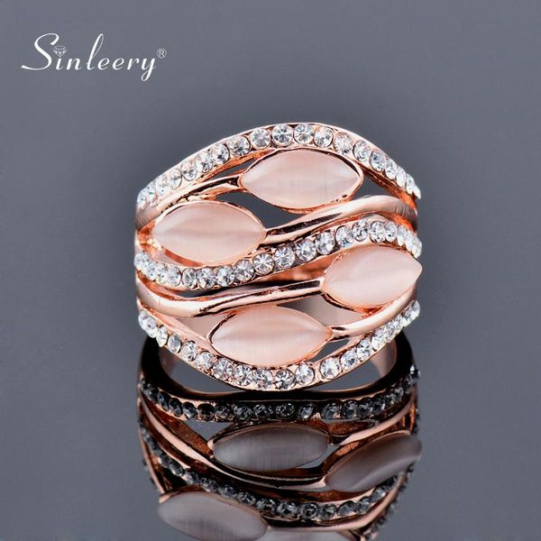 sinleery fashion women hollow opal stones rings for women rose gold color crystal wedding engagement ring jz527, Golden;silver
sinleery fashion women hollow opal stones rings for women rose gold color crystal wedding engagement ring jz527, Golden;silver