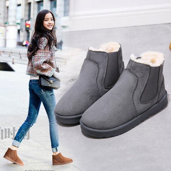 2020 new snow boots women's winter flat warm and velvet cotton shoes short tube non-slip high-outdoor cotton boots women, Black
2020 new snow boots women's winter flat warm and velvet cotton shoes short tube non-slip high-outdoor cotton boots women, Black