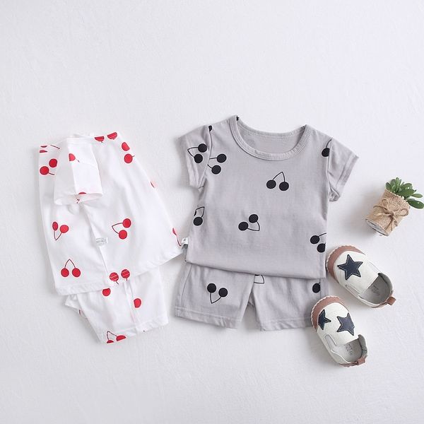 2pcs newborn infant baby girl clothes set round neck cherry printed +shorts outfit clothes suit infant boy clothes summer y200803, White
2pcs newborn infant baby girl clothes set round neck cherry printed +shorts outfit clothes suit infant boy clothes summer y200803, White
