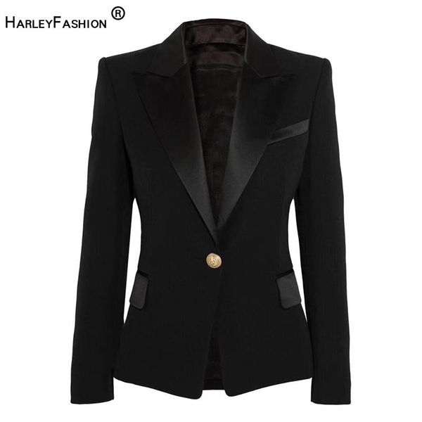 harleyfashion women classic design lady casual blazer single button all-match slim jackets quality blazers, White;black
harleyfashion women classic design lady casual blazer single button all-match slim jackets quality blazers, White;black