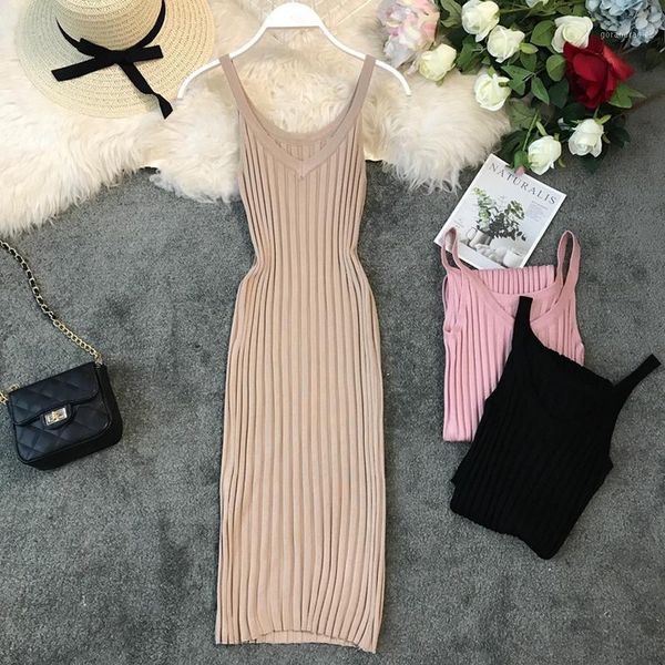 v neck slim new summer knit midi dress spaghetti strap vestido de festa women casual party bodycon knee-length vestidos1, Black;gray
v neck slim new summer knit midi dress spaghetti strap vestido de festa women casual party bodycon knee-length vestidos1, Black;gray
