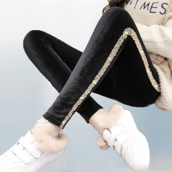 2019 autumn winter plus velvet pants women new korean slim elastic casual trousers women black pencil pants pantalon femme 5171, Black;white
2019 autumn winter plus velvet pants women new korean slim elastic casual trousers women black pencil pants pantalon femme 5171, Black;white
