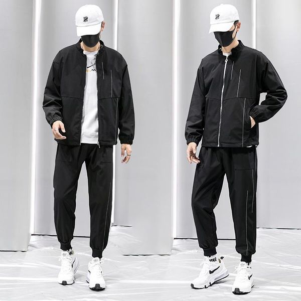 hip hop men tracksuit jacket+pant hip hop solid 2pc set for men 2020 autumn fashion mens sportswear suits, Gray
hip hop men tracksuit jacket+pant hip hop solid 2pc set for men 2020 autumn fashion mens sportswear suits, Gray