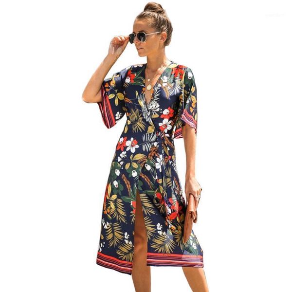 2020 spring summer bohemian print women dress short sleeve a-line boho holiday tunic lace up midi beach dress sunproof vestidos1, Black;gray
2020 spring summer bohemian print women dress short sleeve a-line boho holiday tunic lace up midi beach dress sunproof vestidos1, Black;gray