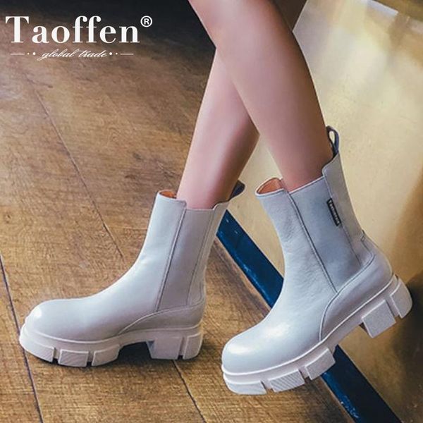 taoffen real leather women ankle boots thick heel slip on shoes round toe warm boots women fashion party footwear size 35-42, Black
taoffen real leather women ankle boots thick heel slip on shoes round toe warm boots women fashion party footwear size 35-42, Black