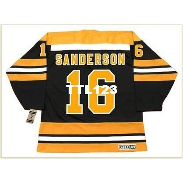 740s #16 derek sanderson boston bruins 1974 ccm vintage retro away home hockey jersey or custom any name or number retro jersey, Black
740s #16 derek sanderson boston bruins 1974 ccm vintage retro away home hockey jersey or custom any name or number retro jersey, Black