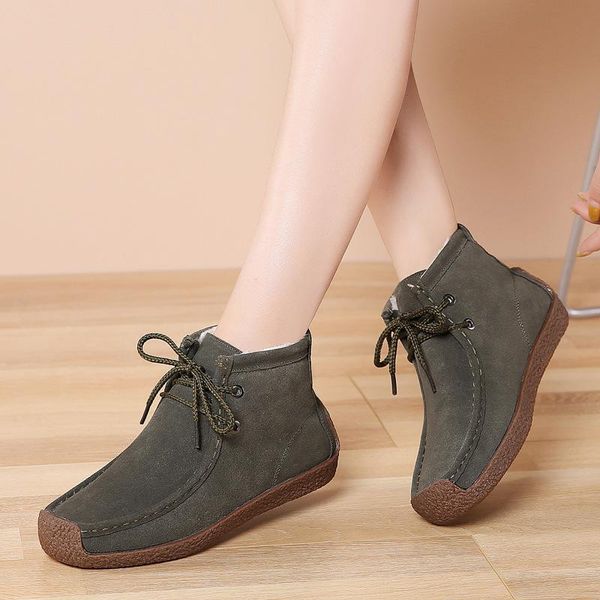 boots 2021 winter women basic ankle woman boot female shoes warm lace up plush botas mujer, Black 
boots 2021 winter women basic ankle woman boot female shoes warm lace up plush botas mujer, Black