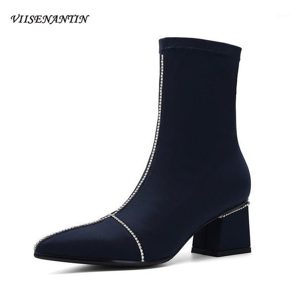 boots thick heel rhinestone elastic short socks thin women autumn winter mid-heel pointed toe super fire crystal shoes1, Black
boots thick heel rhinestone elastic short socks thin women autumn winter mid-heel pointed toe super fire crystal shoes1, Black