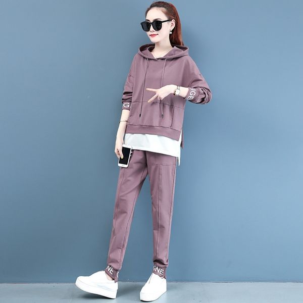 cotton 2020 spring korean style new casual fashion sports suit women's trousers two-piece trousers sweatersweater sweater suit women�, Gray
cotton 2020 spring korean style new casual fashion sports suit women's trousers two-piece trousers sweatersweater sweater suit women�, Gray