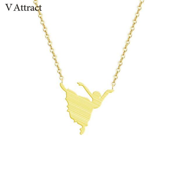 pendant necklaces v attract stainless steel ballet dancer necklace for women friend gift bohemian jewelry gold collier sautoir long, Silver
pendant necklaces v attract stainless steel ballet dancer necklace for women friend gift bohemian jewelry gold collier sautoir long, Silver