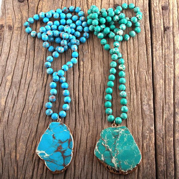 pendant necklaces rh fashion boho jewelry blue green stone long knotted women necklace gift dropship, Silver
pendant necklaces rh fashion boho jewelry blue green stone long knotted women necklace gift dropship, Silver