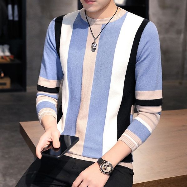 zfoys 2020 autumn new men's round neck kuvlb matching fashion slim pullover pulloversweater pullover youth sweater color, Blue
zfoys 2020 autumn new men's round neck kuvlb matching fashion slim pullover pulloversweater pullover youth sweater color, Blue
