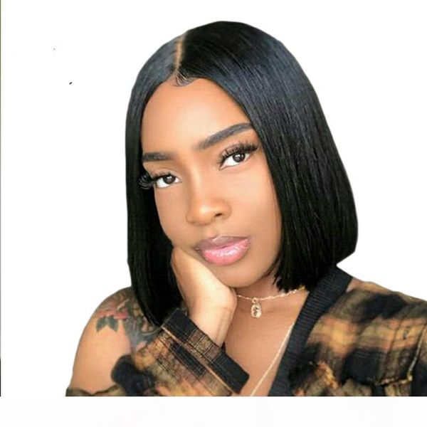 glueless short straight lace front human hair short bob wigs with baby hair brazilian remy hair front wigs for black women 150density, Black;brown
glueless short straight lace front human hair short bob wigs with baby hair brazilian remy hair front wigs for black women 150density, Black;brown