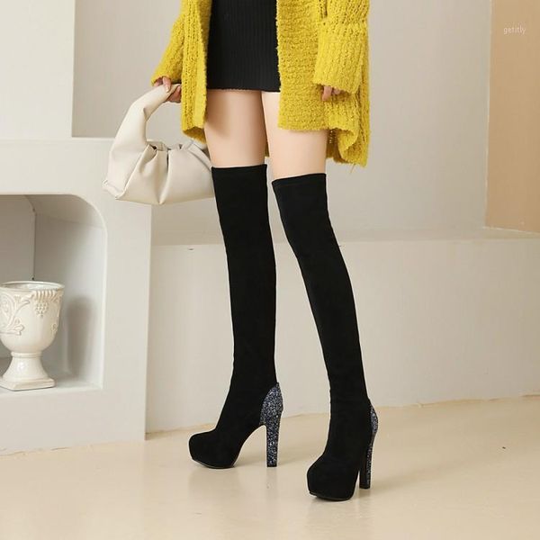 waterproof platform thin heel over knee boots women's new thin leg elastic fashion boots in autumn and winter 2021 high heel thi1, Black
waterproof platform thin heel over knee boots women's new thin leg elastic fashion boots in autumn and winter 2021 high heel thi1, Black