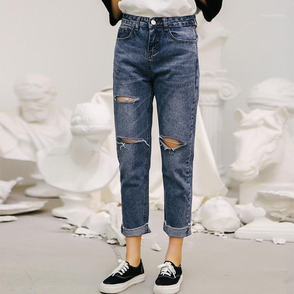 women's jeans loose hole straight jean pants women washed high waisted zipper harajuku denim pants1, Blue
women's jeans loose hole straight jean pants women washed high waisted zipper harajuku denim pants1, Blue