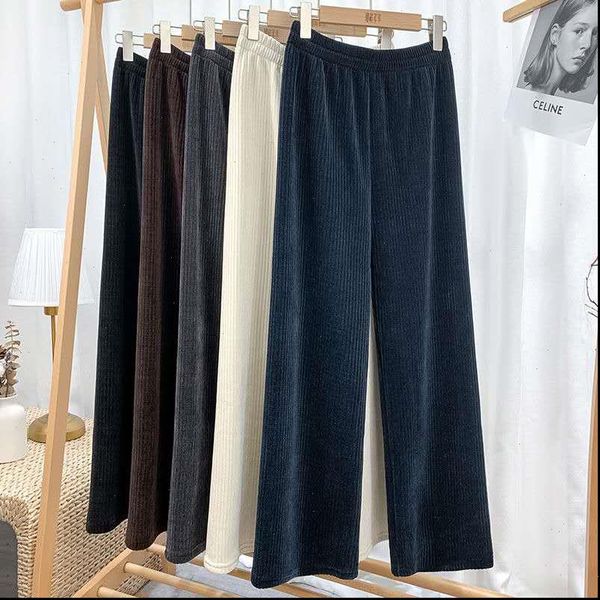 wide leg pants woman casual loose chenille corduroy pants korean franch style girls winter elastic waist brown black trousers, Black;white
wide leg pants woman casual loose chenille corduroy pants korean franch style girls winter elastic waist brown black trousers, Black;white