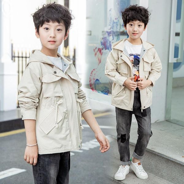 jackets spring autumn casual boys outwear clothes hooded drawstring children windbreaker jacket multi pockets kids trench coat 4-13t, Blue;gray
jackets spring autumn casual boys outwear clothes hooded drawstring children windbreaker jacket multi pockets kids trench coat 4-13t, Blue;gray