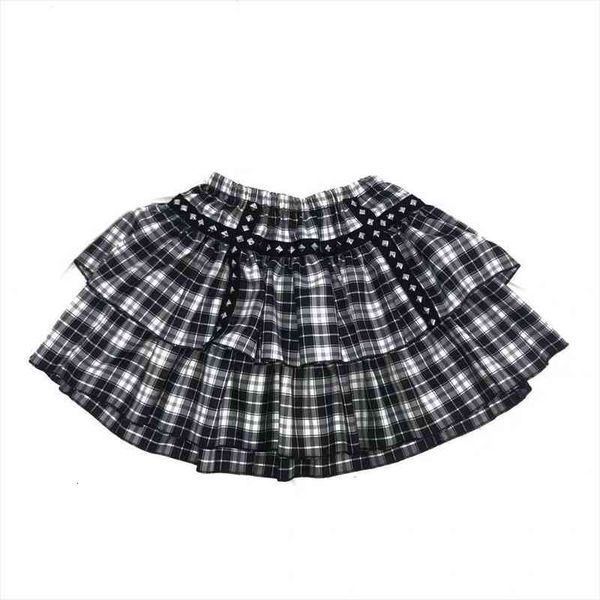 gothic women skirt white black plaid short skirts rivet punk style double layer high waist ball gown mini skirt female
gothic women skirt white black plaid short skirts rivet punk style double layer high waist ball gown mini skirt female