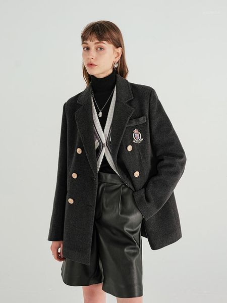 woolen coat female 2021 new early spring new college style solid color retro double-breasted woolen suit coat temperament trend1, Black
woolen coat female 2021 new early spring new college style solid color retro double-breasted woolen suit coat temperament trend1, Black