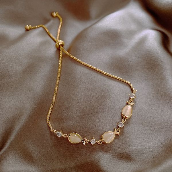 gold plated fish eye stone bracelet east gate of korea fashionable girl bracelet simple and versatile crctv, Golden;silver
gold plated fish eye stone bracelet east gate of korea fashionable girl bracelet simple and versatile crctv, Golden;silver