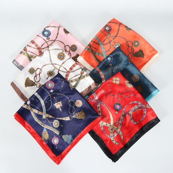 2022european and american fashion printed silk scarf 50cm satin small square popular silk scarf, Blue;gray
2022european and american fashion printed silk scarf 50cm satin small square popular silk scarf, Blue;gray