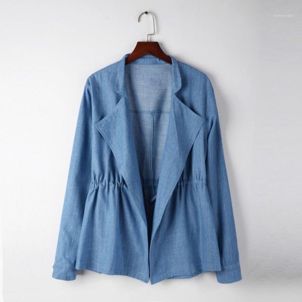 women jack coat autumn long sleeve coat jacket casual elastic waist pocket kimono female loose outwear denim boyfriend loose1, Black;brown
women jack coat autumn long sleeve coat jacket casual elastic waist pocket kimono female loose outwear denim boyfriend loose1, Black;brown